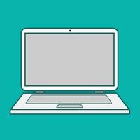 laptop outline vector icon