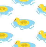 duck float ring seamless pattern vector