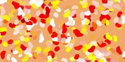 Light red, yellow background with random forms. vector