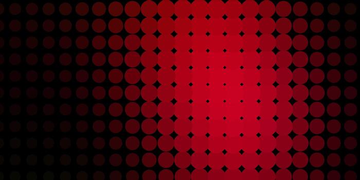 Dark Red vector pattern with circles.