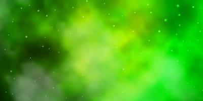 Light Green template with neon stars. vector