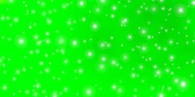 Light Green template with neon stars. vector