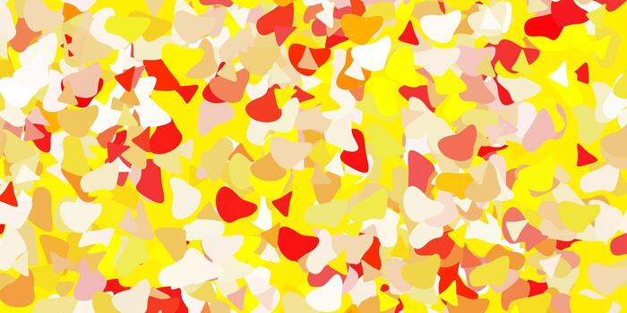 Light red, yellow background with random forms. vector