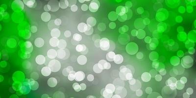 Light Green vector background with circles