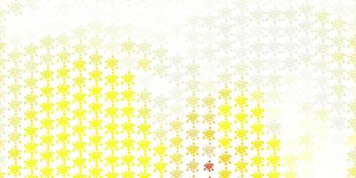 Yellow backdrop with virus symbols. vector