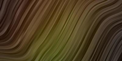 Dark Green, Yellow vector texture with wry lines.