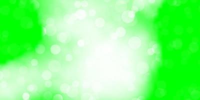 Light Green background with circles. vector