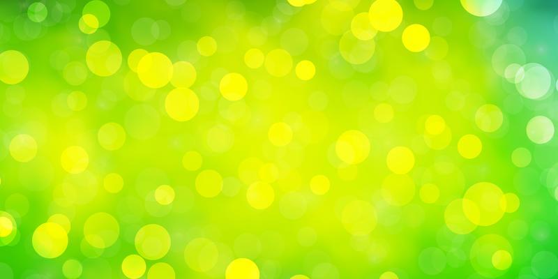 Light Green background with circles.