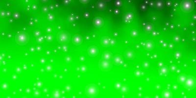 Light Green template with neon stars. vector