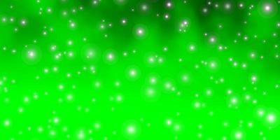 Light Green template with neon stars. vector