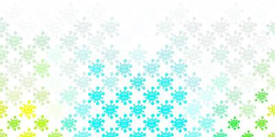 Light Blue, Green pattern with coronavirus elements. vector