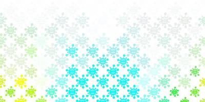 Light Blue, Green pattern with coronavirus elements. vector