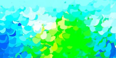 Light blue, green template with abstract forms. vector