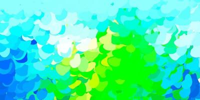 Light blue, green template with abstract forms. vector