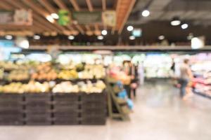 Abstract blurred supermarket background photo