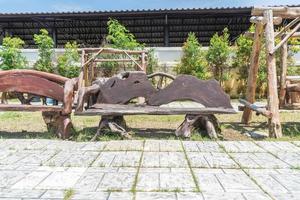 Old wood bench photo