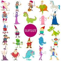 Cartoon Fantasy Characters large set vector