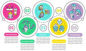 Skincare infographic template. vector