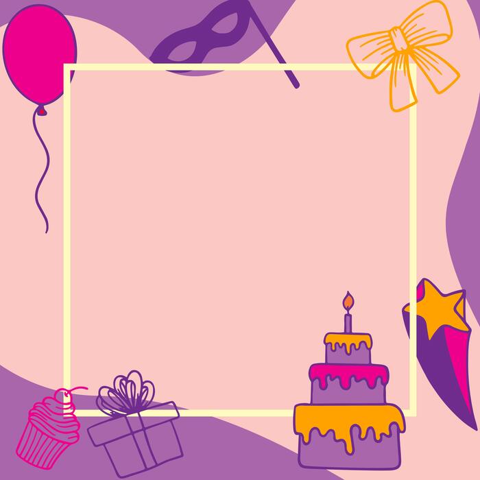 Happy Birthday celebration on red background with colorful balloons