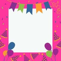 Birthday and party card elements vector