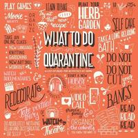 What to do in quarantine, typography poster design vector