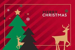 Merry Christmas and Happy New Year background vector