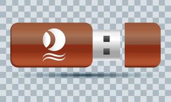 USB memory flash branding icon vector