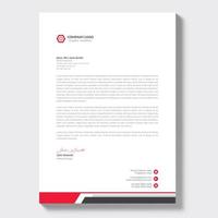 Creative letterhead template with red details vector
