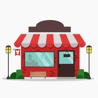 Cute Storefront Business vector