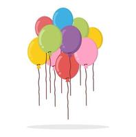 Group  of balloons Colorful  flat style vector