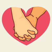 Pinky Promise  hands  in heart shape vector