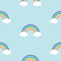 Pastel rainbow seamless pattern vector