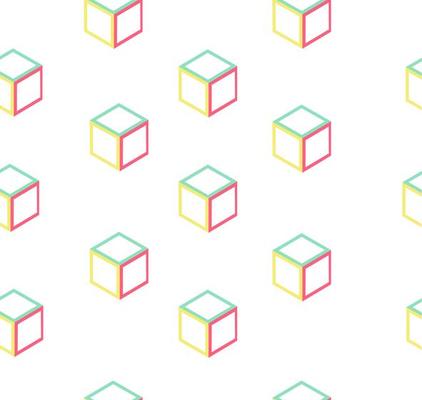 Shape Abstract Box Seamless Pattern