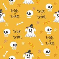 Halloween seamless design elements pattern vector