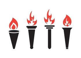 Torch icon design template vector