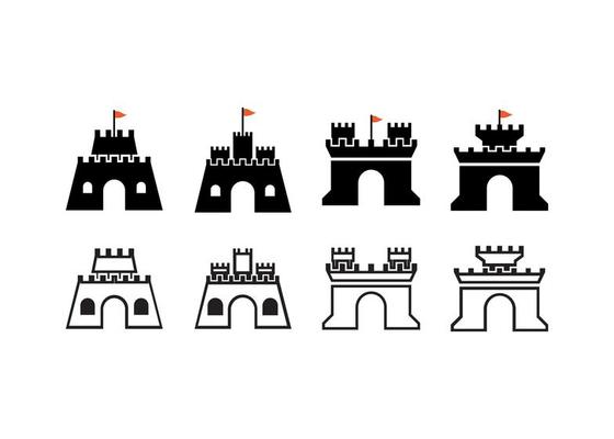 Castle icon design template