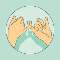 Hands Making a Pinky Promise Gesture vector