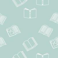 Seamless Pattern of Open Books vector