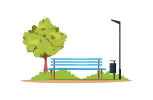 Bench in a park vector