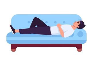 Man lying on sofa vector