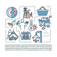 Overconsumption concept icon with text. vector