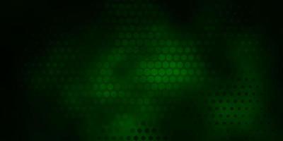 Dark Green pattern with spheres. vector
