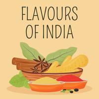 Indian spices social media post vector