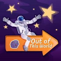 Out of this world social media post vector