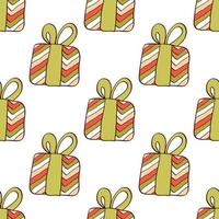 Merry christmas gifts pattern. vector