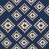 Seamless pattern of square abstract pixel shapes vector