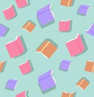 Seamless pattern of colorful books vector