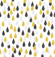 Seamless pattern of gray and yellow water drops vector