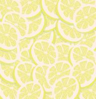 Seamless pattern of yellow lemon slices vector