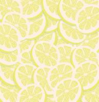 Seamless pattern of yellow lemon slices vector